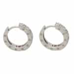 Vintage Roberto Coin Diamond Hoop Earrings