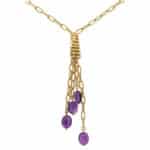 Vintage Italian Amethyst Tassel Necklace