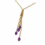 Vintage Italian Amethyst Tassel Necklace