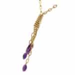 Vintage Italian Amethyst Tassel Necklace