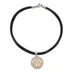 Bvlgari Tondo Fire Diamond Pendant in Steel and Yellow Gold