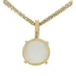 Vintage Moonstone and Diamond Pendant