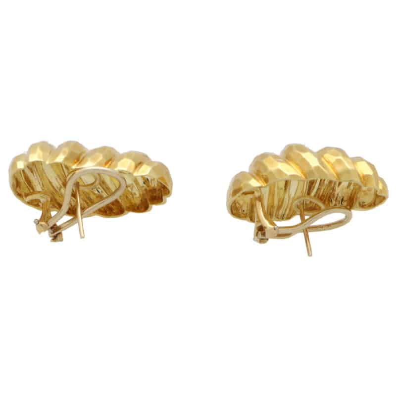 Vintage Henry Dunay Hammered Gold Earrings