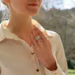 Vintage Chaumet 'Class One' Rubber and Diamond Band Ring