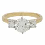 Certified Round Brilliant Diamond Three Stone Ring