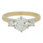 Certified Round Brilliant Diamond Three Stone Ring