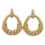 Vintage Cartier Diamond Door Knocker Earrings