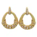 Vintage Cartier Diamond Door Knocker Earrings