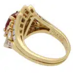 Vintage Piaget Ruby and Diamond Cluster Ring