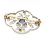 Art Deco Sapphire and Diamond Floral Brooch