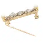 Art Deco Diamond and Pearl Bow Pin Brooch