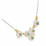 Vintage Buccellati 'Primavera' Diamond and Emerald Necklace