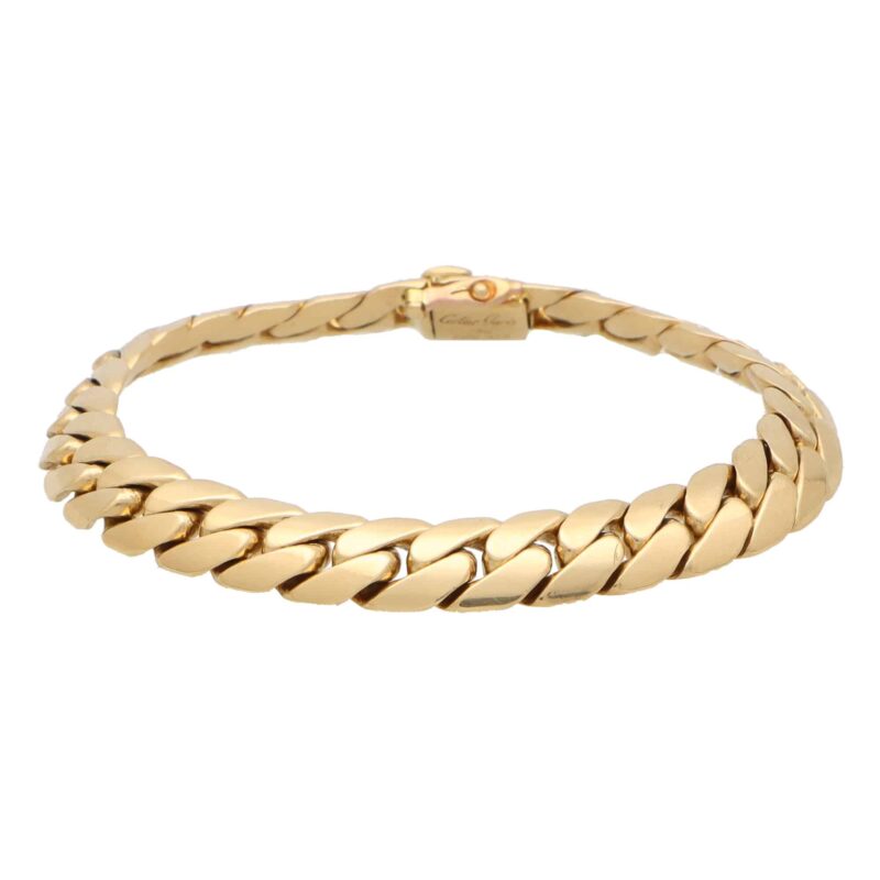 Vintage Cartier 1970's Flat Curb Link Bracelet