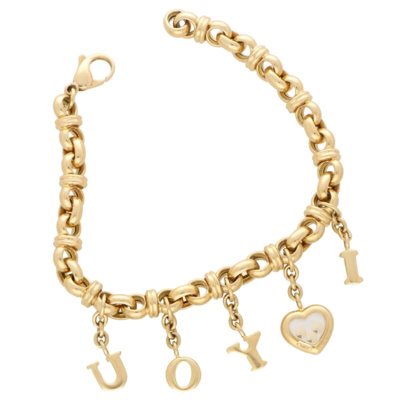 Vintage Chopard Happy Diamonds 'I Love You' Charm Bracelet