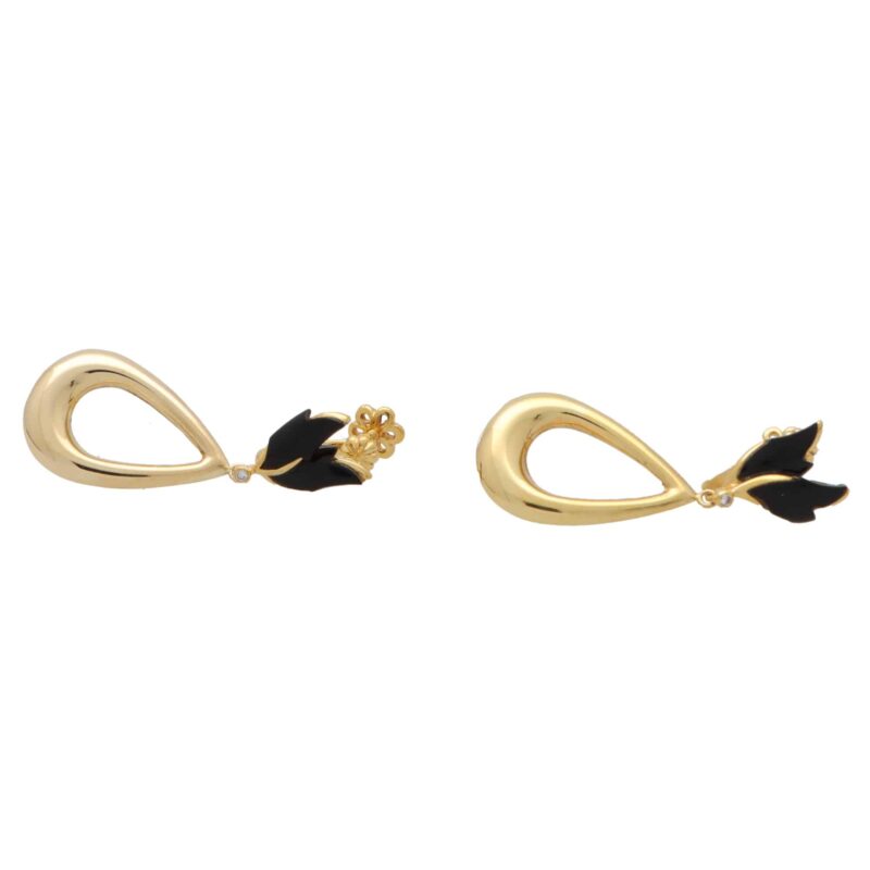 Vintage Carrera y Carrera Onyx Drop Earrings