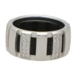 Vintage Chaumet 'Class One' Rubber and Diamond Band Ring