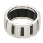 Vintage Chaumet 'Class One' Rubber and Diamond Band Ring