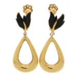 Vintage Carrera y Carrera Onyx Drop Earrings