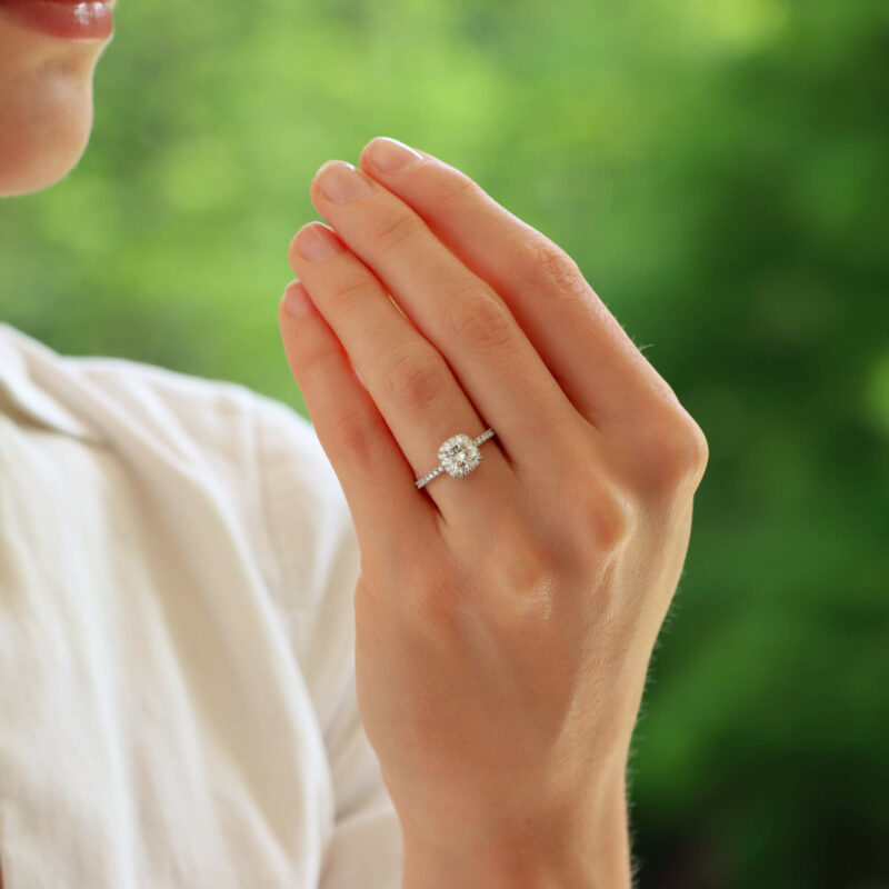Vintage GIA Certified Harry Winston Cushion Cut Diamond Ring