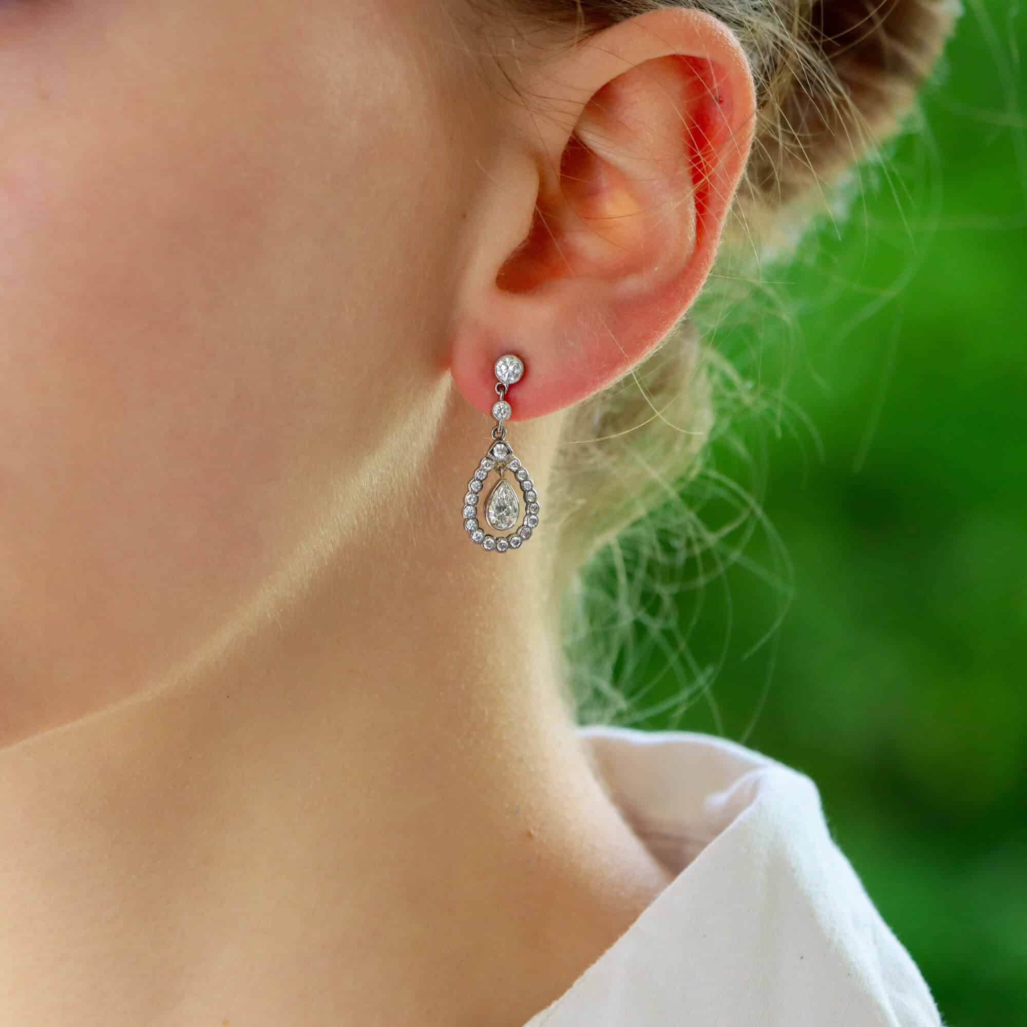 Diamond Garland Drop Earrings at Susannah Lovis Jewellers