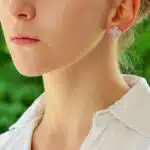 Vintage Van Cleef & Arpels Pink Opal Alhambra Earrings