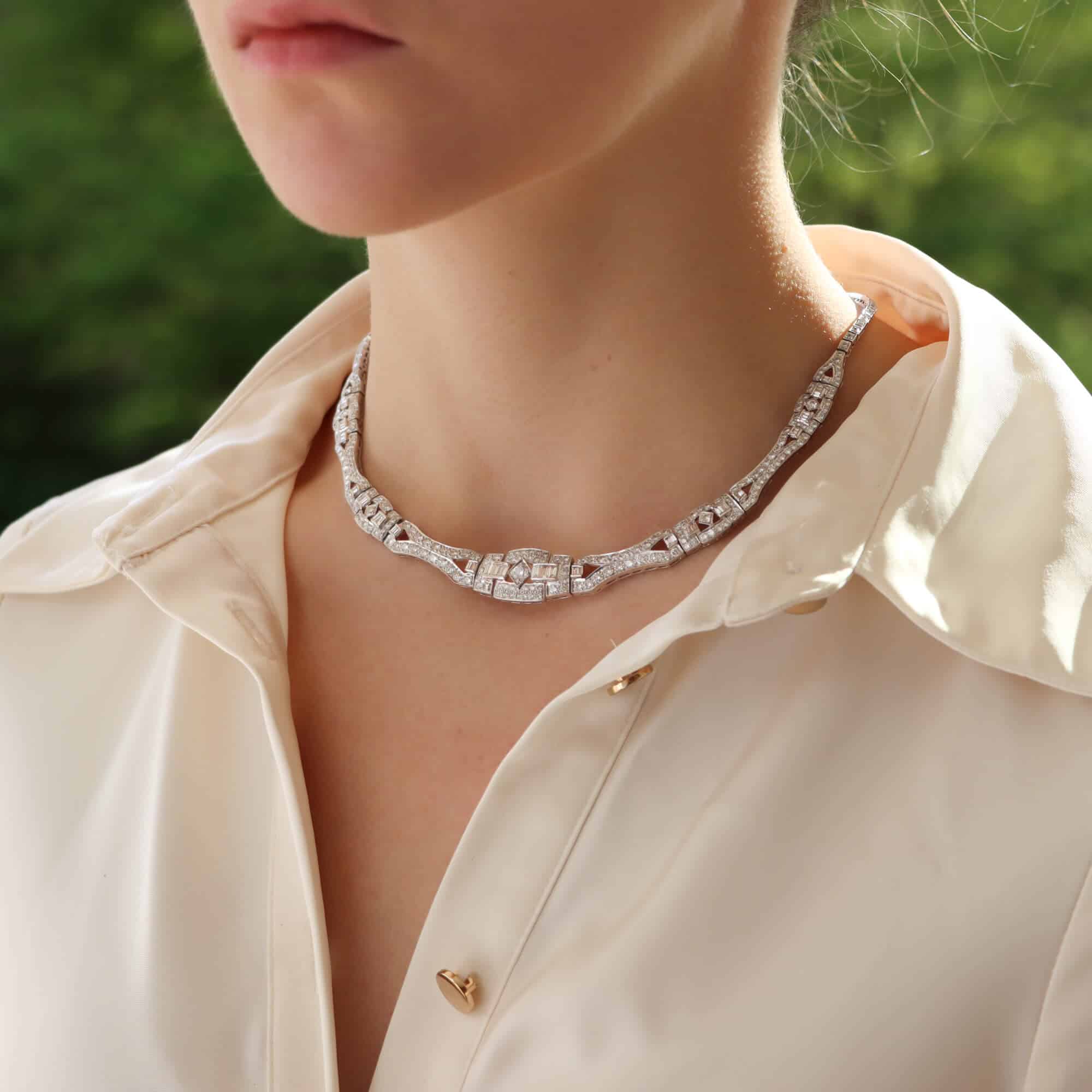 Diamond look alike necklace deals