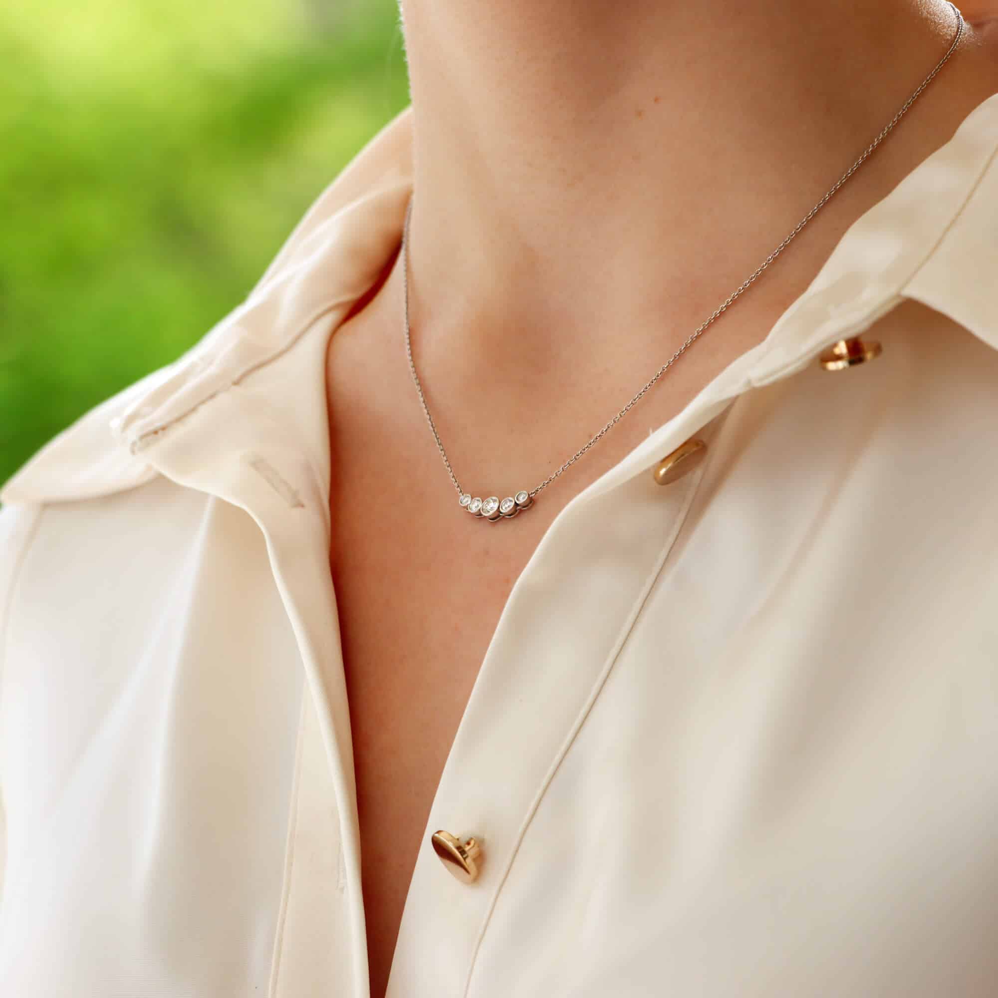 Vintage Tiffany Co. Diamond Jazz Necklace