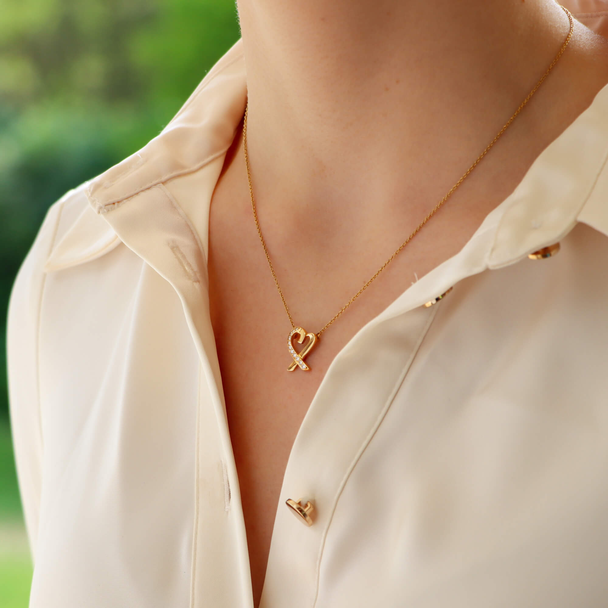 Tiffany paloma shop heart necklace
