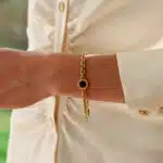 Vintage Bvlgari Onyx Disc Bracelet