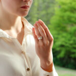 Square emerald cheap cut engagement rings
