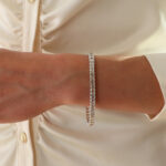 13.60 Carat Emerald Cut Diamond Line Tennis Bracelet