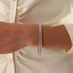 13.60 Carat Emerald Cut Diamond Line Tennis Bracelet