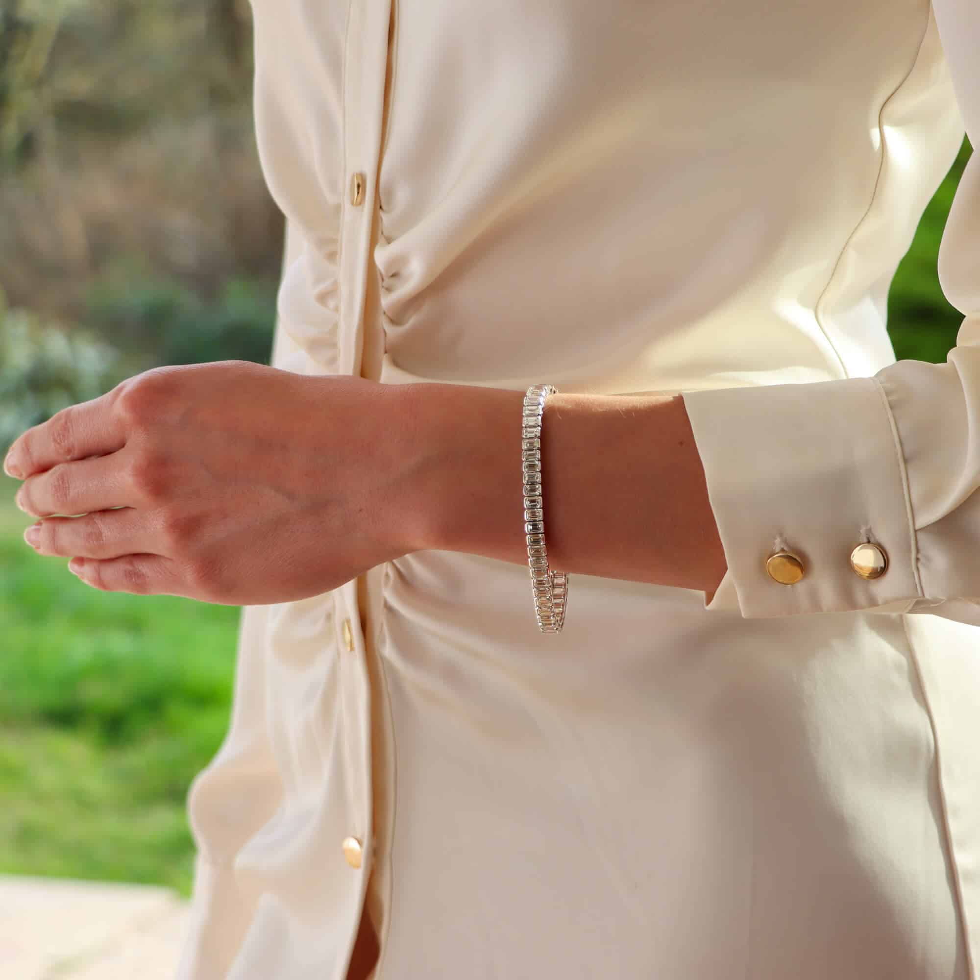 Sliced diamond bracelet sale