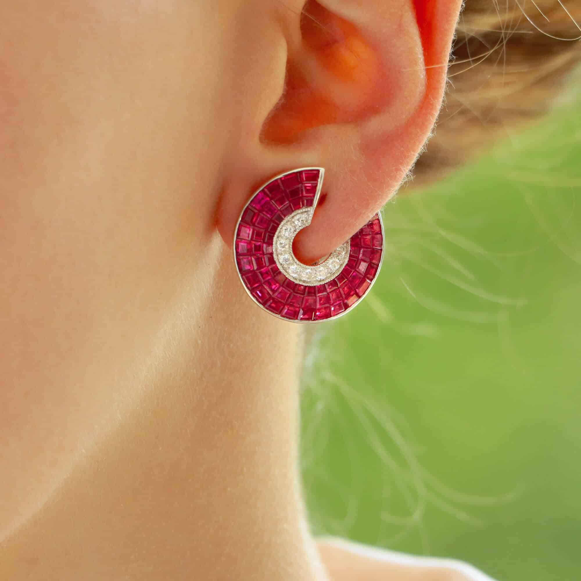 Vintage outlet ruby earrings