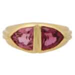 Vintage Bulgari Two Tone Pink Tourmaline Dress Ring