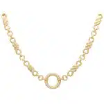 Vintage Hermès Diamond Infinity Circle Necklace