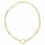 Vintage Hermès Diamond Infinity Circle Necklace