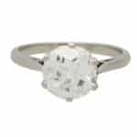 Antique Old Mine Cut Diamond Single Solitaire Ring