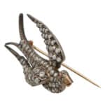 Late Victorian Old Cut Diamond Bird Brooch