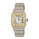 Vintage Cartier Santos Galbée Steel and Gold Watch
