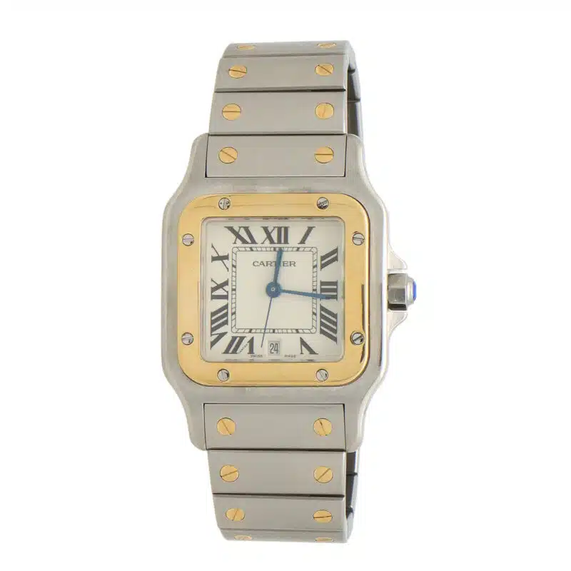 Vintage Cartier Santos Galbée Steel and Gold Watch