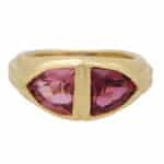 Vintage Bulgari Two Tone Pink Tourmaline Dress Ring