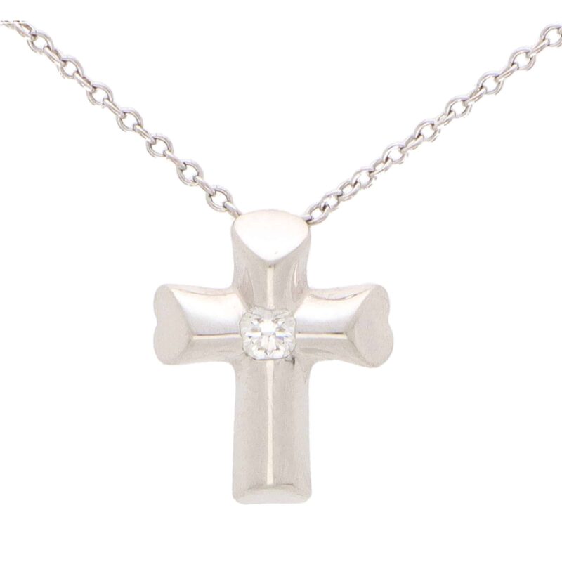 Vintage Paloma Picasso for Tiffany & Co. Diamond Cross Necklace