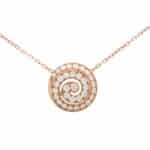 Diamond Swirl Pendant Necklace