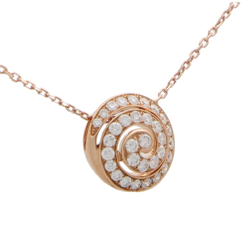 Diamond Swirl Pendant Necklace