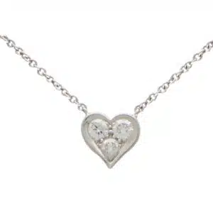 Vintage Tiffany & Co. Diamond Heart Pendant
