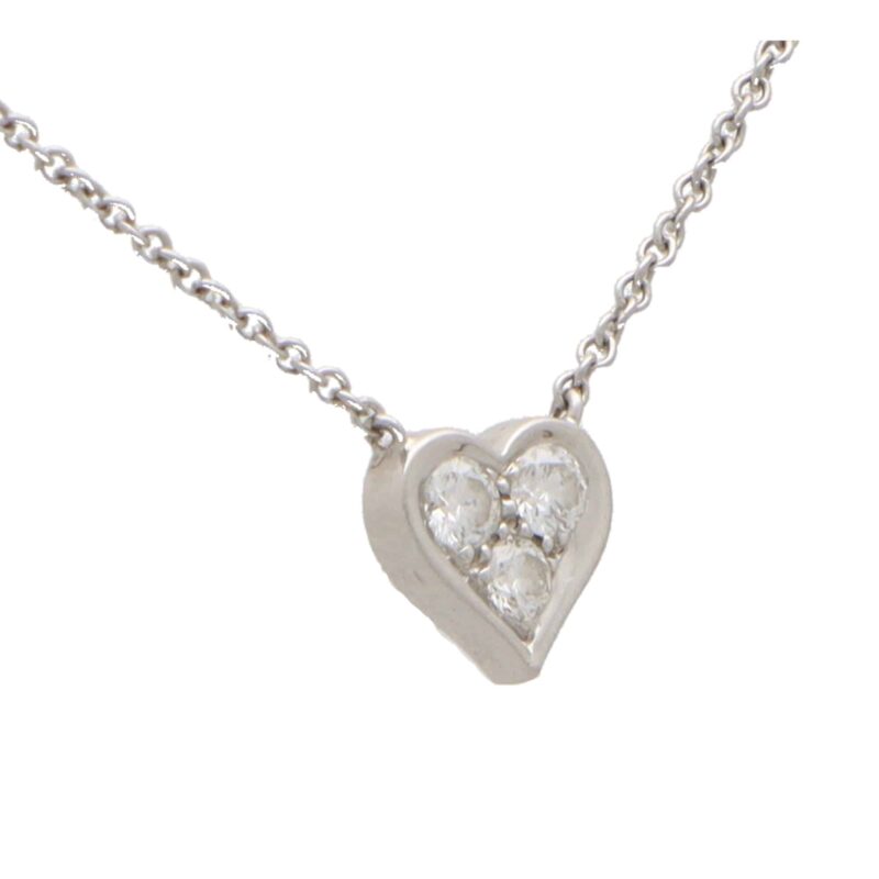 Vintage Tiffany & Co. Diamond Heart Pendant