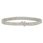 17.70 Carat Emerald Cut Diamond Line Tennis Bracelet