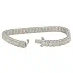 17.70 Carat Emerald Cut Diamond Line Tennis Bracelet