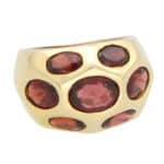 Vintage Garnet Bombe Ring